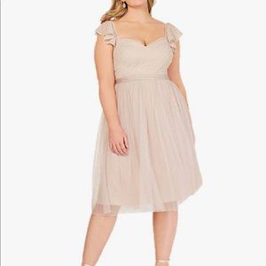 City Chic party tea-length dress tulle skirt
